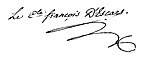 Signature de François Nicolas-René de Pérusse des Cars