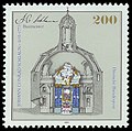 Sonderbriefmarke zum 300. Geburtstag mit der Clemenskirche in Münster