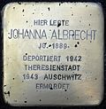 Stolperstein für Johanna Albrecht (St.-Apern-Str. 29–31)