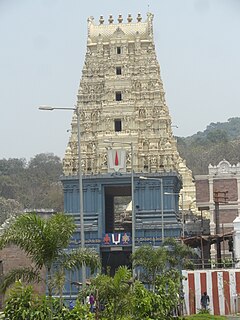 Five tier temple tower painted in white