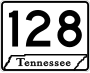 State Route 128 marker