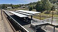 View from footbridge to island platforms