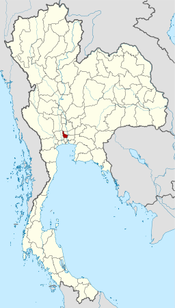 Nonthaburis läge i Thailand.