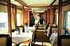 Interior of dining car on the Blue Train