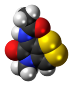 Space-filling model of the thiolutin molecule