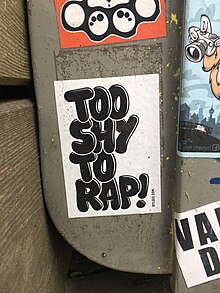 Germany, Too Shy To Rap sticker, Urban Spree – Berlin, 2019