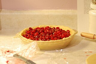 Cherry pie ready for the oven