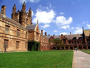 Main quadrangle of the University of Sydney.