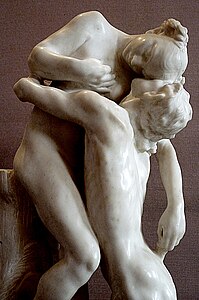 Claudel se Sakuntala, marmer, 1888, ('n 1905-kopie word getoon, Musée Rodin, Parys)