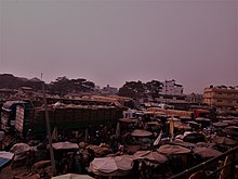 Vue panoramique marché Dantokpa en janvier 2020