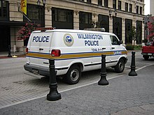 WPD van at Rodney Square Wilmington, Delaware police van.jpg