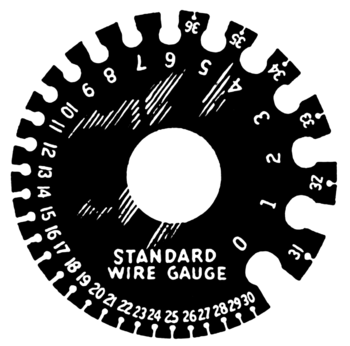 A wire gauge.