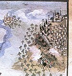 La bataille de Péta. Panagiotis Zografos pour Yánnis Makriyánnis.