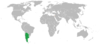 Location map for Argentina and Israel.