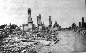 La ville détruite en 1915,