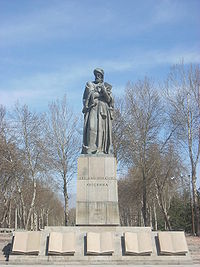 Avicenna monument in Dushanbe