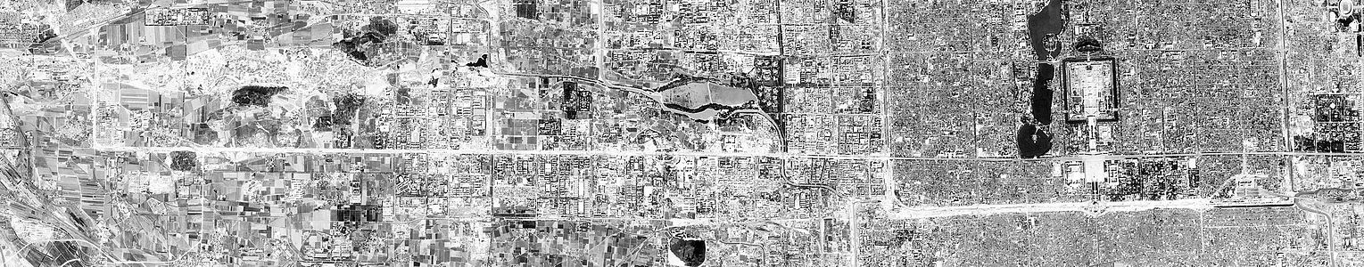 北京地铁一期工程間諜衛星照片 作者：維基小霸王