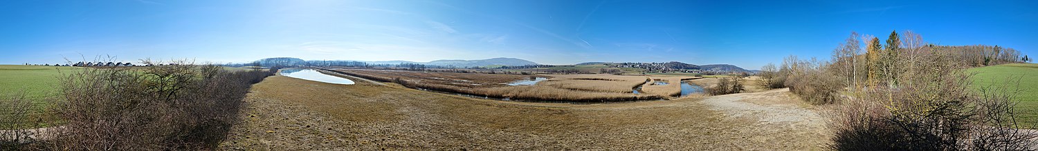 Panorama vom Beobachtungsturm Neeracherried