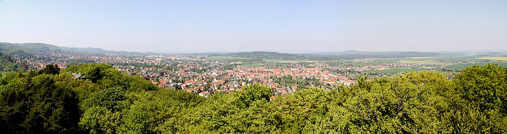 panoramo de Blankenburg vidata de la kastelo