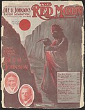 Sheet-music cover for The Red Moon