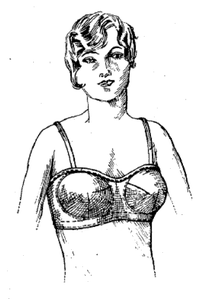 Illustration of a bra from a US patent filed in 1930.