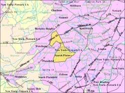 Census Bureau map of Scotch Plains, New Jersey