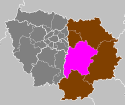 Location of Melun in Île-de-France