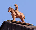 Firstfigur „Reiter“ auf einem Haus in Kirdorf