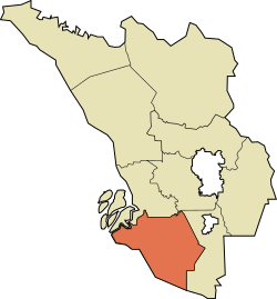 Location of Kuala Langat District in سلنگور