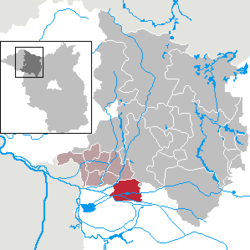 德雷茨在东普里格尼茨-鲁平县的位置