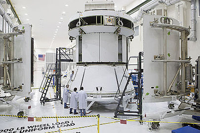 Orion's Service Module prior to encapsulation, December 2013