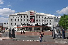 Howard Crane's Earls Court Exhibition Centre (1937), West Brompton, London approach, now demolished Earls Court One - geograph.org.uk - 164611.jpg