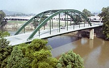 The Elk River near its mouth in Charleston in 2001. Elk River Charleston.jpg