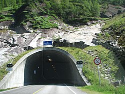 View of the Folgefonna Tunnel seen from Austrepollen