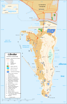 Mapa de Gibraltar