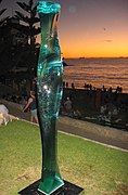 Glass pillar sculpture, 2011