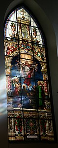 Stained glass depicting the Ascension of Christ