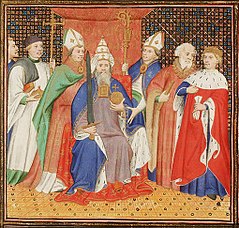 VIII. Benedek pápa császárrá koronázza II. Henrik német-római királyt