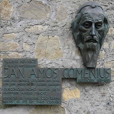 Gedenktafel für Johann Amos Comenius am ehemaligen Gebäude der Hohen Schule Herborn