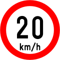 RUS 065 Limitation de vitesse (20 km/h)