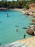 Eivissa, Cala Salada, a nord di Sant Antoni de Portmany