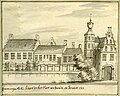 De Camminghastate te Ferwerd op een tekening van Jacobus Stellingwerff met als onderschrift: "behoort den heer Allart van Burum".