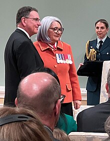 Jean Boileau et la gouverneure générale du Canada, Mary Simon.