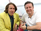 Jonathan Ross (left) and Ricky Gervais (right)