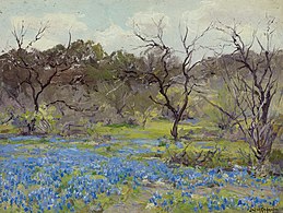 Early Spring—Bluebonnets and Mesquite, 1919, Musée des Beaux-Arts de Houston