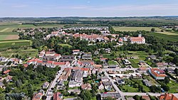 Aerial view of Kirchberg am Wagram