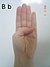 French Sign Language letter b