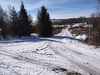 Cesta k lovecké chatě u Heřmánek nad horním rybníkem