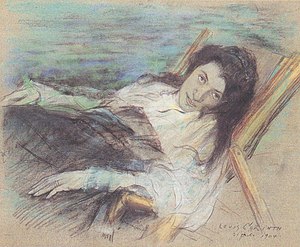 Charlotte Berend im Liegestuhl (Lovis Corinth)