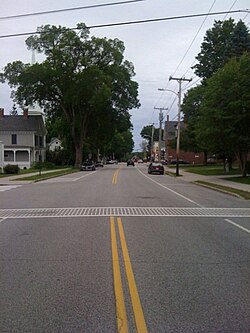 Yarmouth's Main Street, looking east, in June 2010